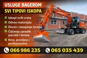 Usluge bagerom – svi tipovi iskopa i zemljani radovi